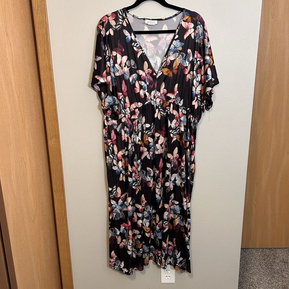 CW Classics Butterfly Print Womens Dress Size 4X